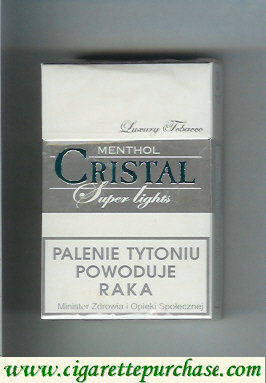 Cristal Menthol Super Lights cigarettes Luxury Tobacco